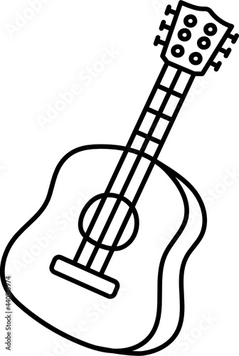 acoustic guitar doodle icon