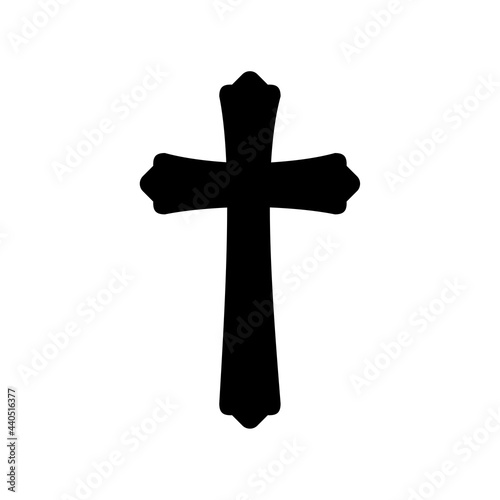 Christian Cross. Halloween spooky vampire defense cross design vector