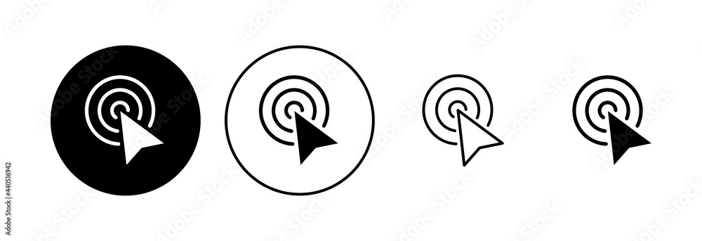 Click icon set. pointer arrow icon. cursor icon vector Click icon set. pointer arrow icon. cursor icon vector