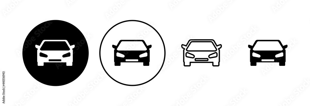 Car icon set. car vector icon. small sedan Car icon set. car vector icon. small sedan