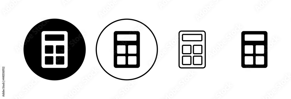 Calculator icon set. Accounting calculator icon. calculator vector Calculator icon set. Accounting calculator icon. calculator vector