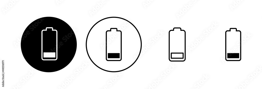 Battery icon set. battery charge level. battery Charging icon Battery icon set. battery charge level. battery Charging icon