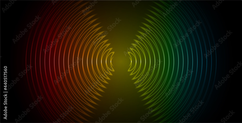 Sound waves oscillating dark light Sound waves oscillating dark light
