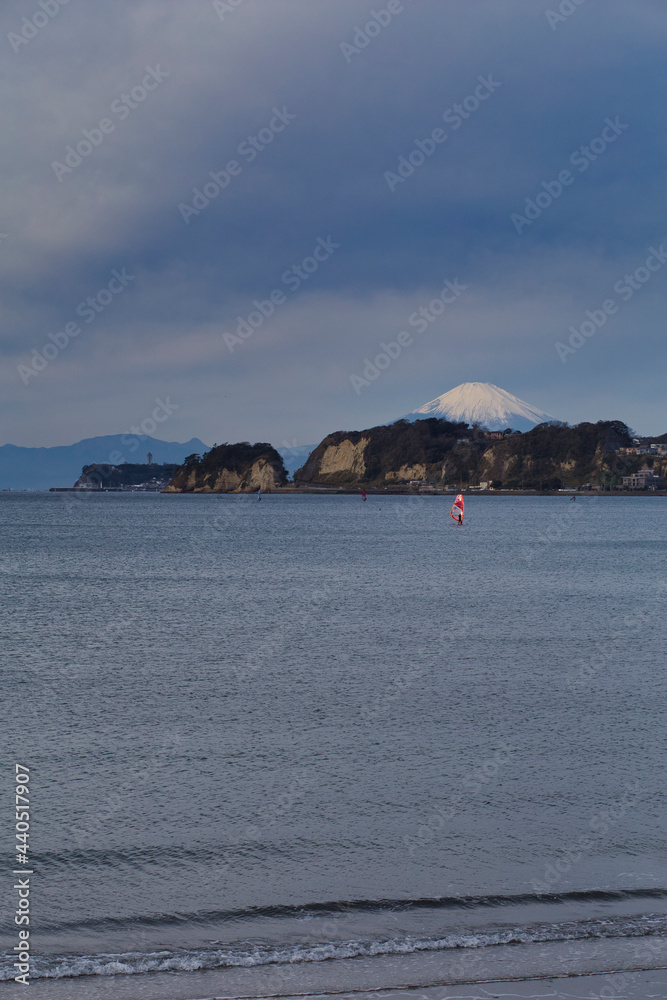 逗子海岸　富士山　日本