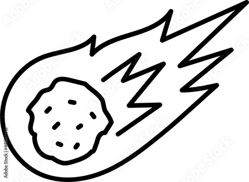 meteorite doodle icon