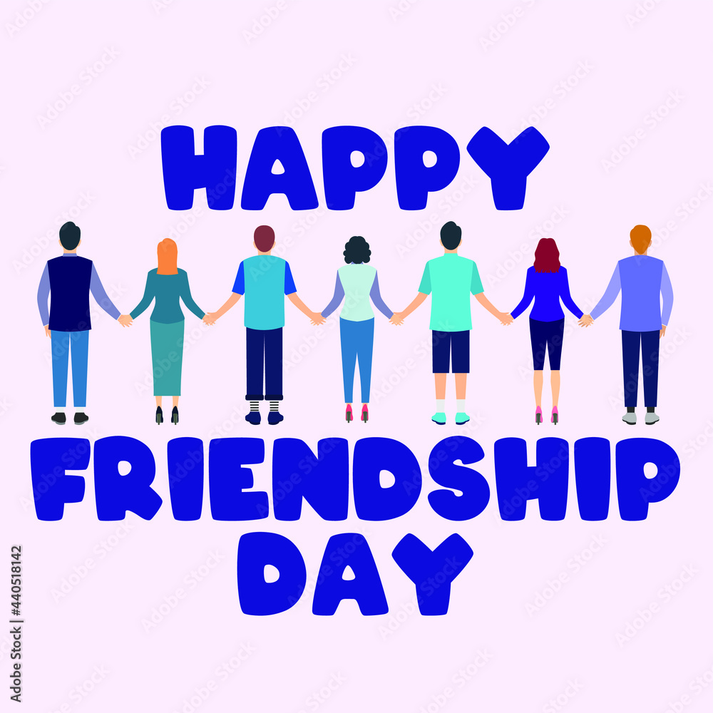 Theme: Happy Friendship Day, be positive. Vector design illustrations 03 Theme: Happy Friendship Day, be positive. Vector design illustrations 03