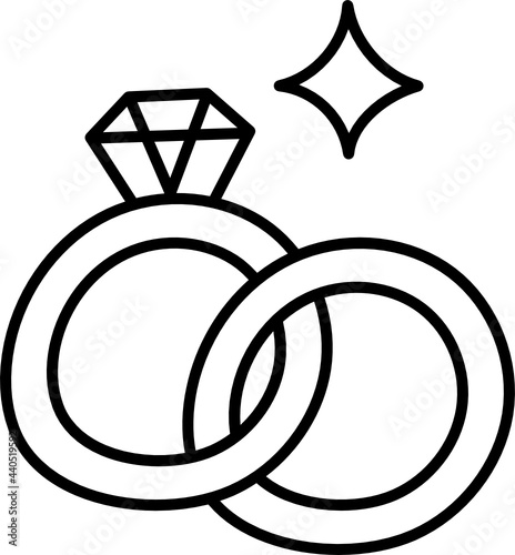 engagement ring doodle icon