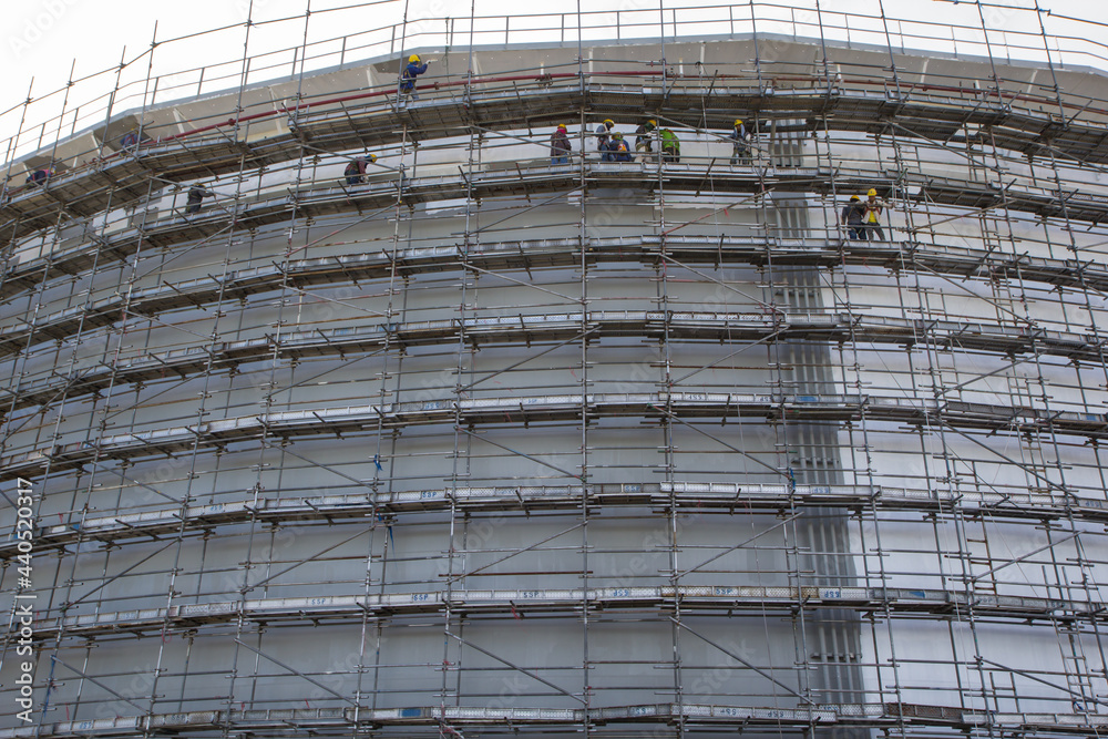 Scaffolding workers