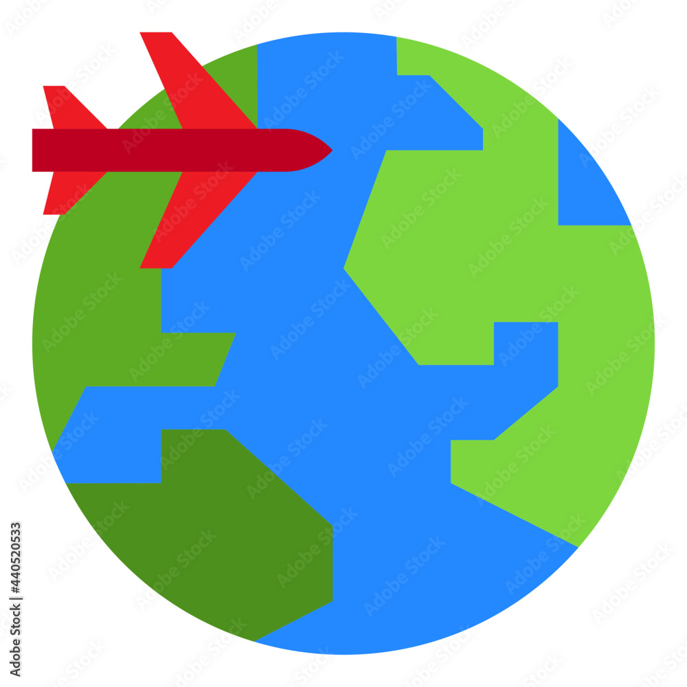 World trip flat style icon World trip flat style icon
