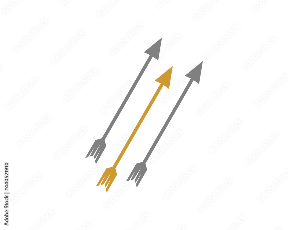 Three arrow up vector illustration logo Three arrow up vector illustration logo