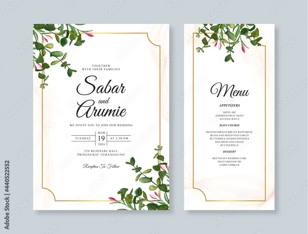 Beautiful wedding invitation template