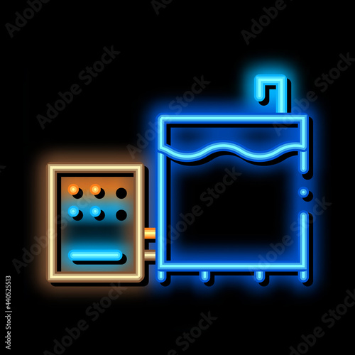 milk fullness neon light sign vector. Glowing bright icon milk fullness sign. transparent symbol illustration