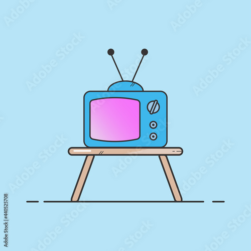 Screen Display, Old Television Vector Illustration. Set Tube Tv, retro, vintage, screen, electronic. Flat Cartoon Style Suitable for Sticker, Wallpaper, Icon, etc.