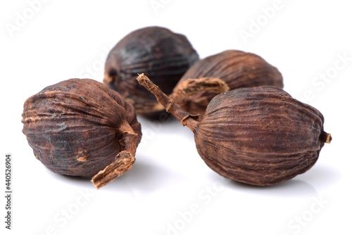 Black cardamom on a white background  photo