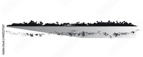 Wallpaper Mural Grunge urban background. Vector. Textured banner . Overlay distress shape . Simply place texture over any object to create grungy effect . Abstract,splattered , dirty,poster for your design.  Torontodigital.ca