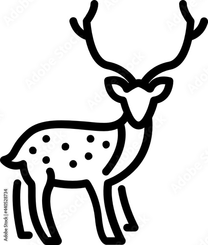 deer minimal line icon