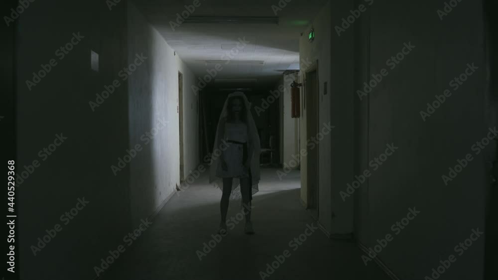 the ghost of the bride stands in the dark corridor and grins the ghost of the bride stands in the dark corridor and grins