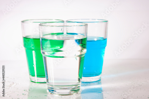 colorful juicy summer drinks