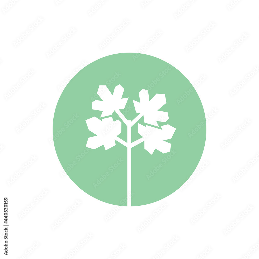 Seedling icon. Green growing tree on white Seedling icon. Green growing tree on white