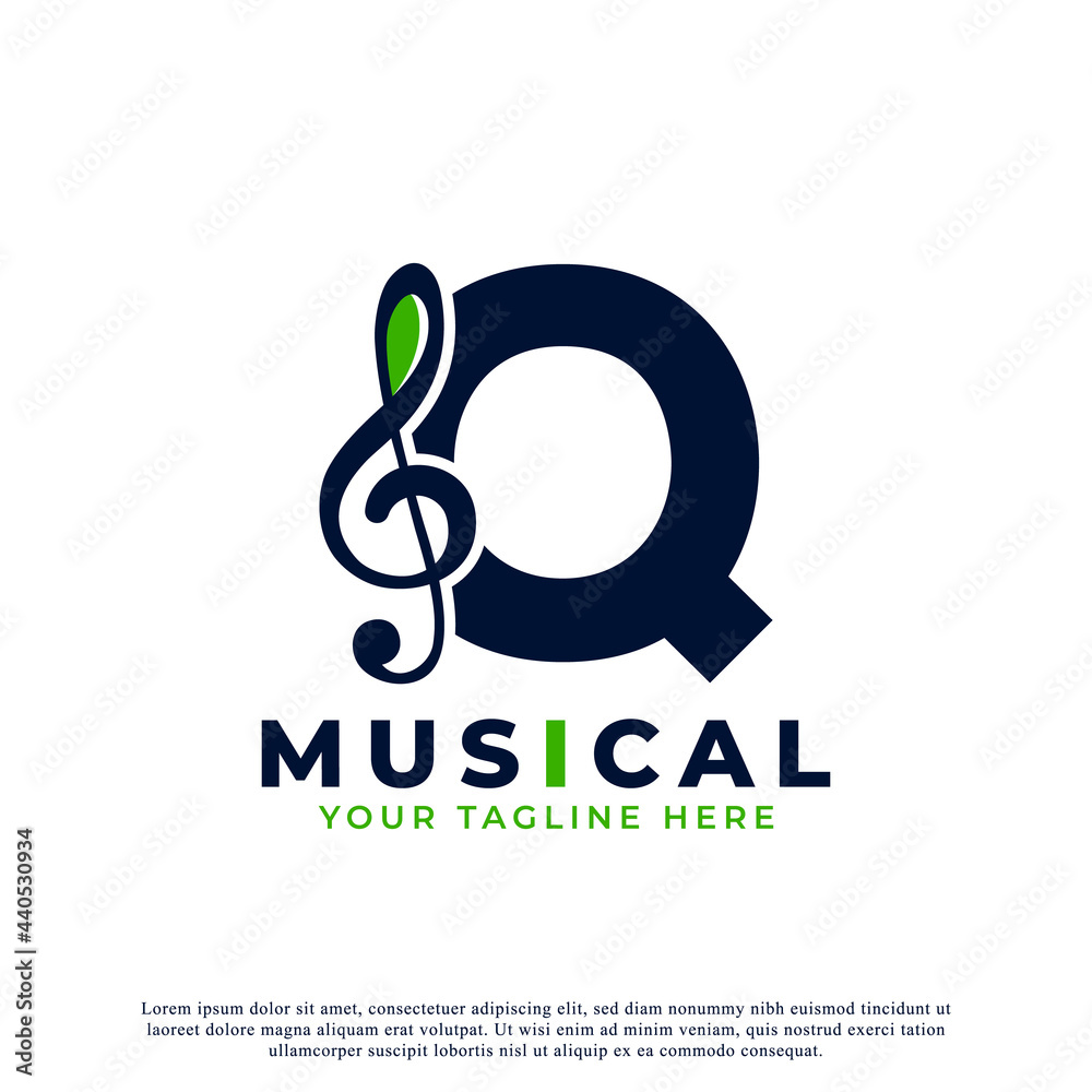 Letter Q with Music Key Note Logo Design Element. Usable for Business, Musical, Entertainment, Record and Orchestra Logos Letter Q with Music Key Note Logo Design Element. Usable for Business, Musical, Entertainment, Record and Orchestra Logos