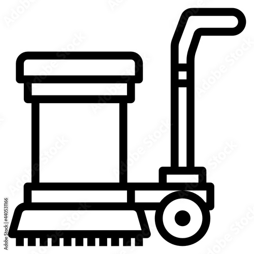 Floor Scrubber line icon