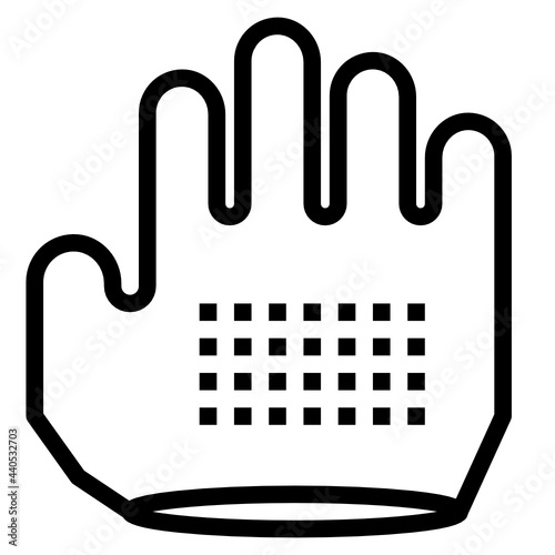 Glove line icon