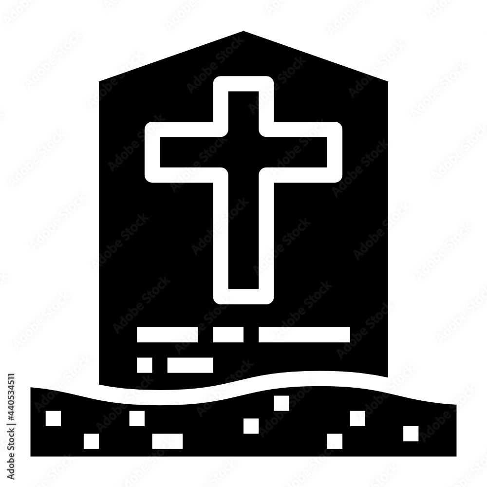 Fototapeta premium Grave glyph icon