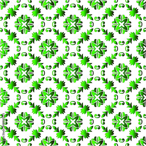  Geometric vector pattern with black and green gradient. simple ornament for wallpapers and backgrounds.