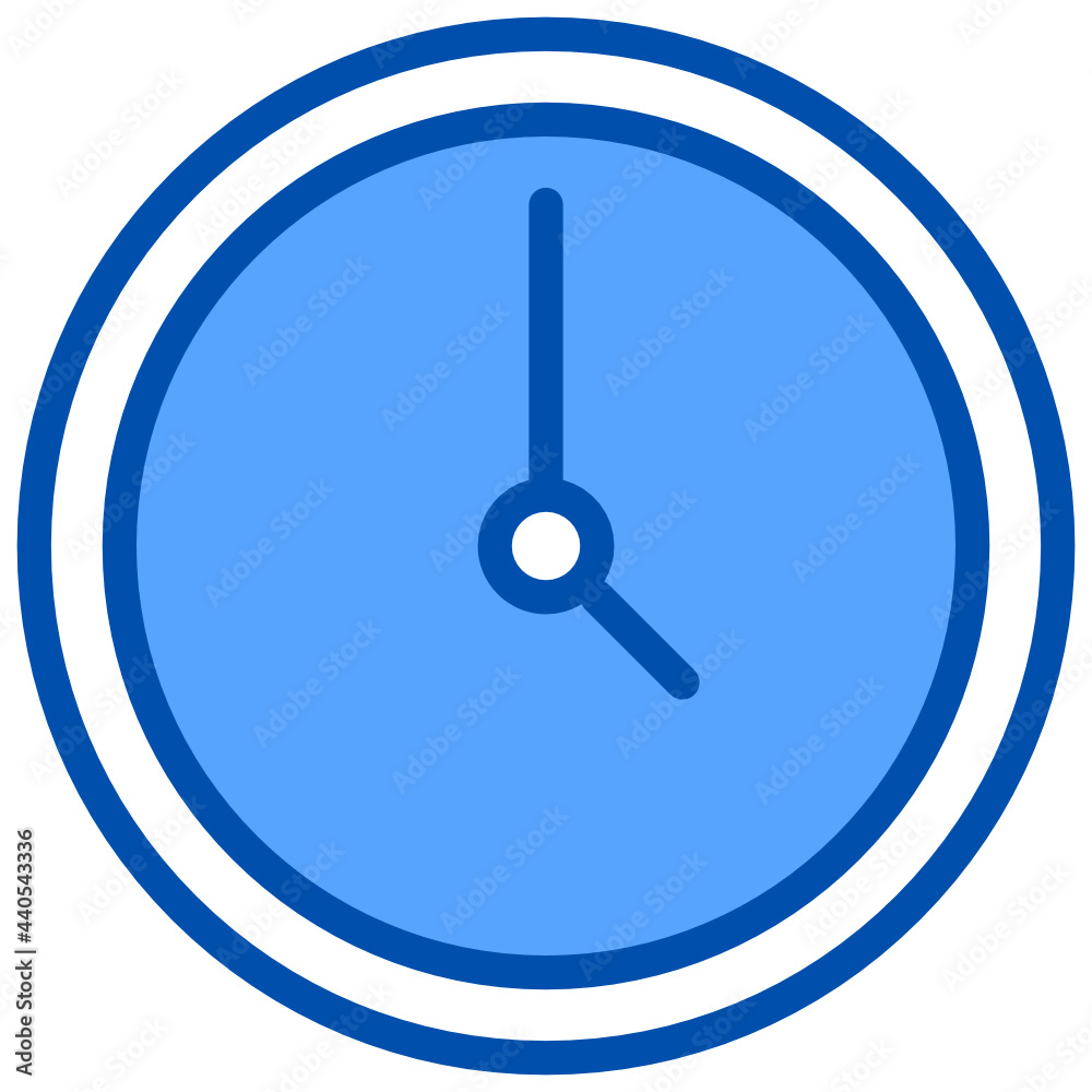 Clock blue style icon Clock blue style icon