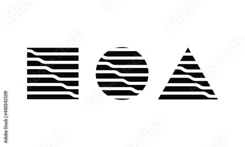 contour basic shape with minimalist abstract pattern in it. geometric element for modern and trendy design decoration. new graphic shape for futuristic concept promotion and business.