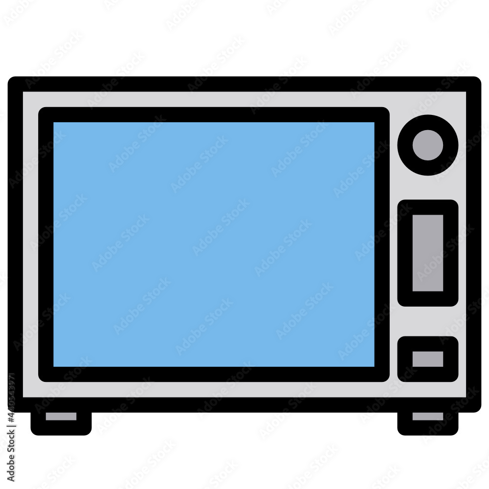 Microwave color line style icon Microwave color line style icon