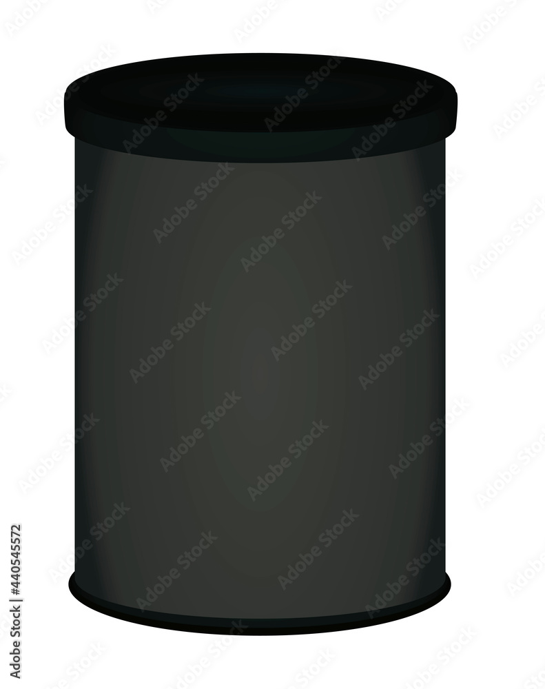 Black kitchen container. vector illustration Black kitchen container. vector illustration