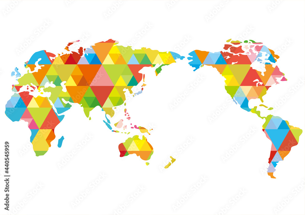 Obraz premium SDGs カラフルな世界地図