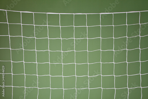 Football net close-up green background