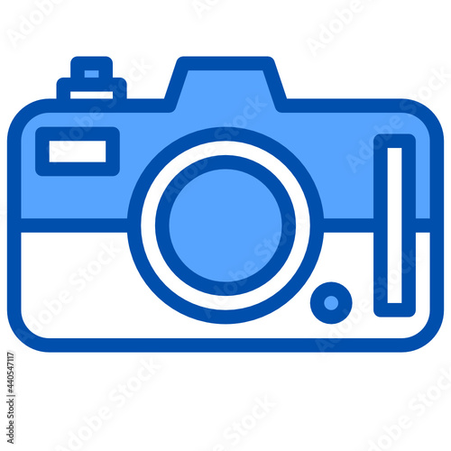 Camera blue style icon