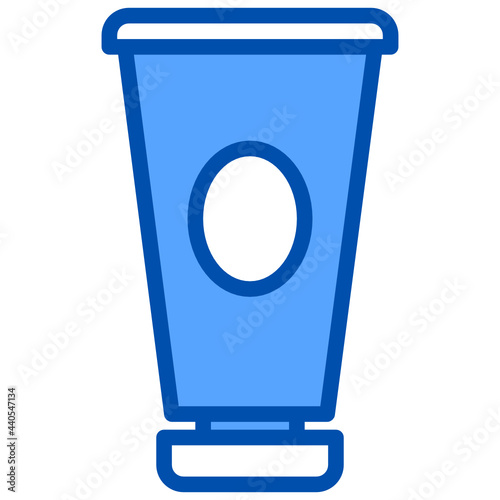 Color tubes blue style icon