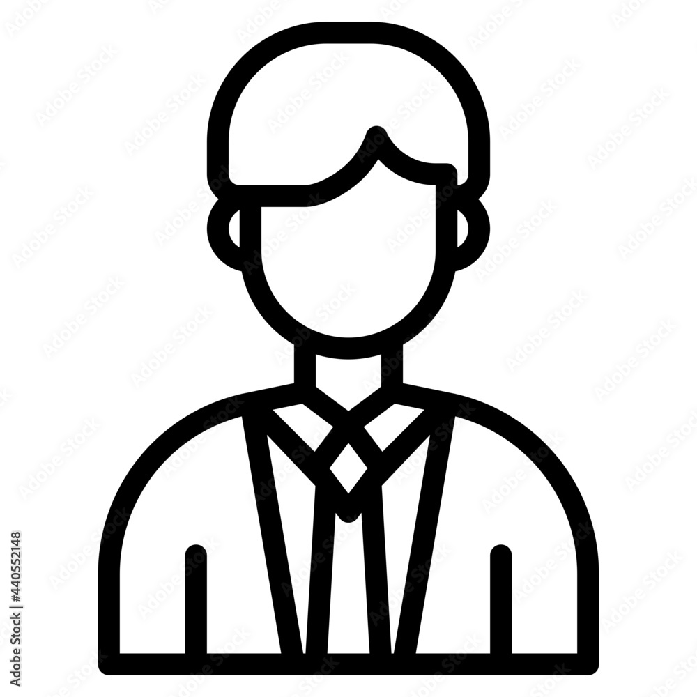 Man outline style icon