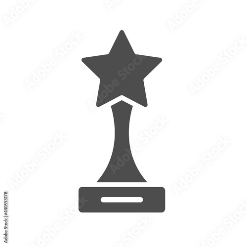 award silhouette vector icon isolated on white background. reward icon for web, mobile apps, ui design and print