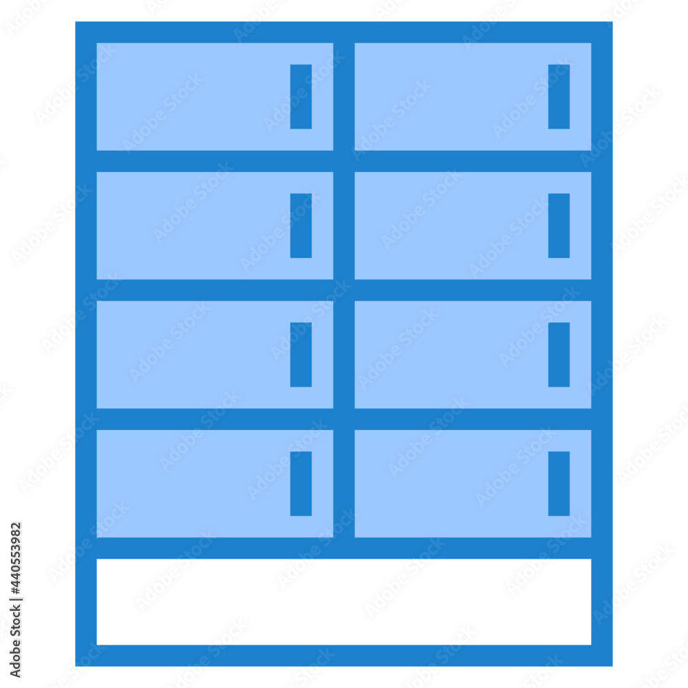 Obraz premium Cabinet blue style icon