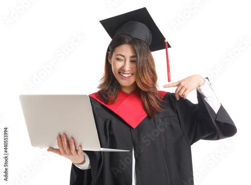 Female graduating student w...