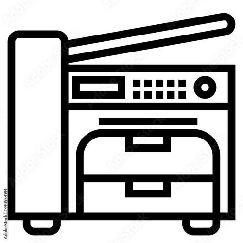 Copy machine outline style icon