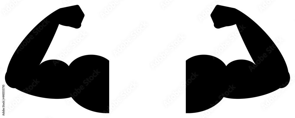 ngi1267 NewGraphicIcon ngi - strong muscular arms icon . painted muscles / strength / power - isolated on white background banner - free space - black simple xxl g10607 ngi1267 NewGraphicIcon ngi - strong muscular arms icon . painted muscles / strength / power - isolated on white background banner - free space - black simple xxl g10607