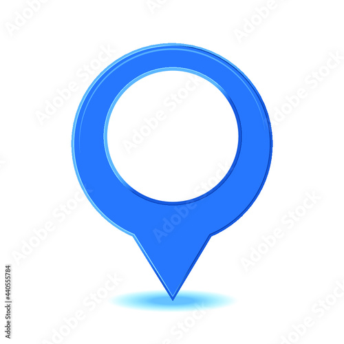 Free Download Blue location pin icon isolated on a white background - GFXLoad