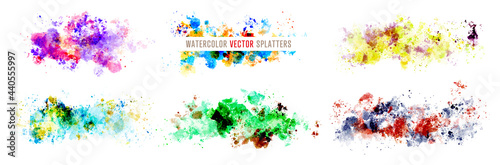 watercolor splashes for title background