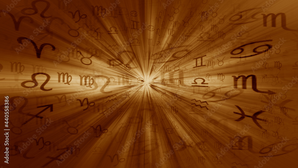 Obraz premium Astrology Horoscope Pattern Texture Background , Graphic Design
