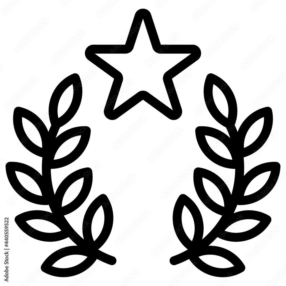 Obraz premium Winner outline style icon
