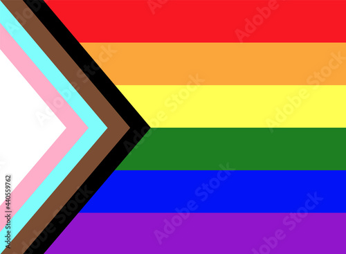 New LGBTQ + Flag for the rights of pride and sexuality 