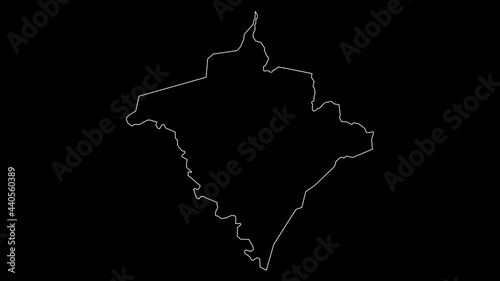 Gorgol Mauritania region map outline animation photo