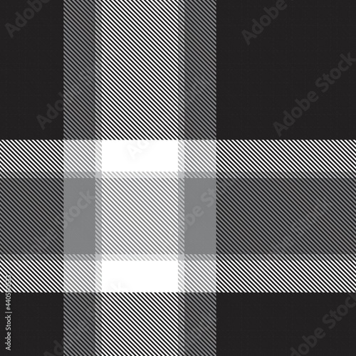 Black and White Asymmetric Plaid textured Seamless Pattern