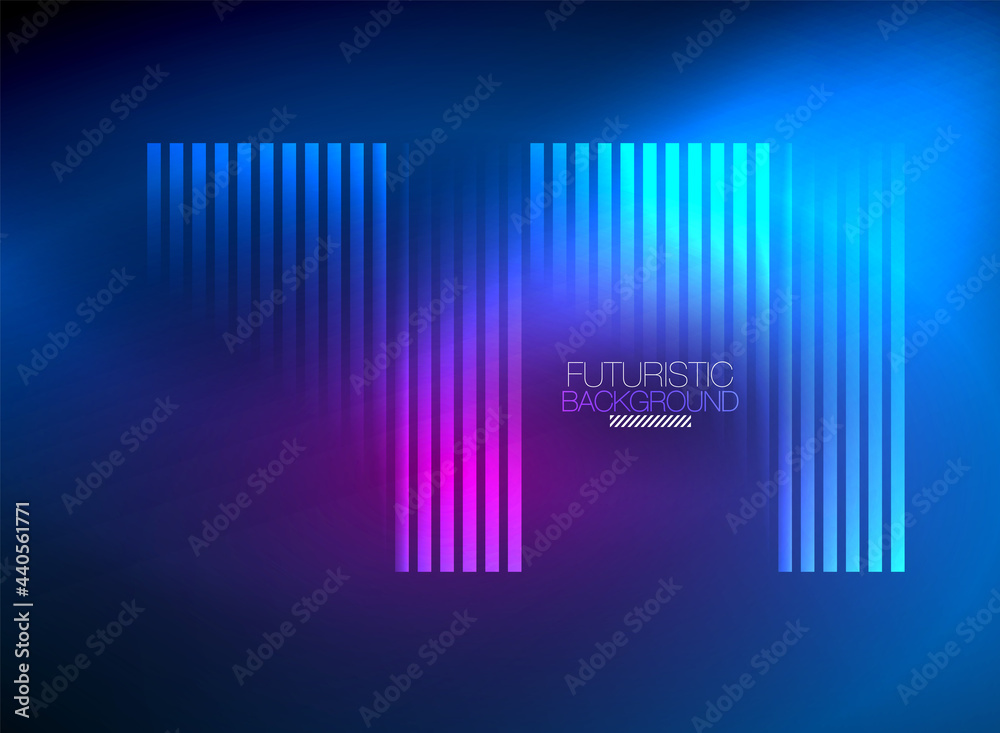 Bright neon color techno abstract background, shiny glowing neon lines in the dark background Bright neon color techno abstract background, shiny glowing neon lines in the dark background